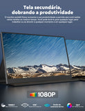 MONITOR PORTÁTIL 15.6” FULL HD Amoudo 15.6 Inch 1920x1080P Mobile Display IPS LCD  USBC Mini HDMI Extend Display