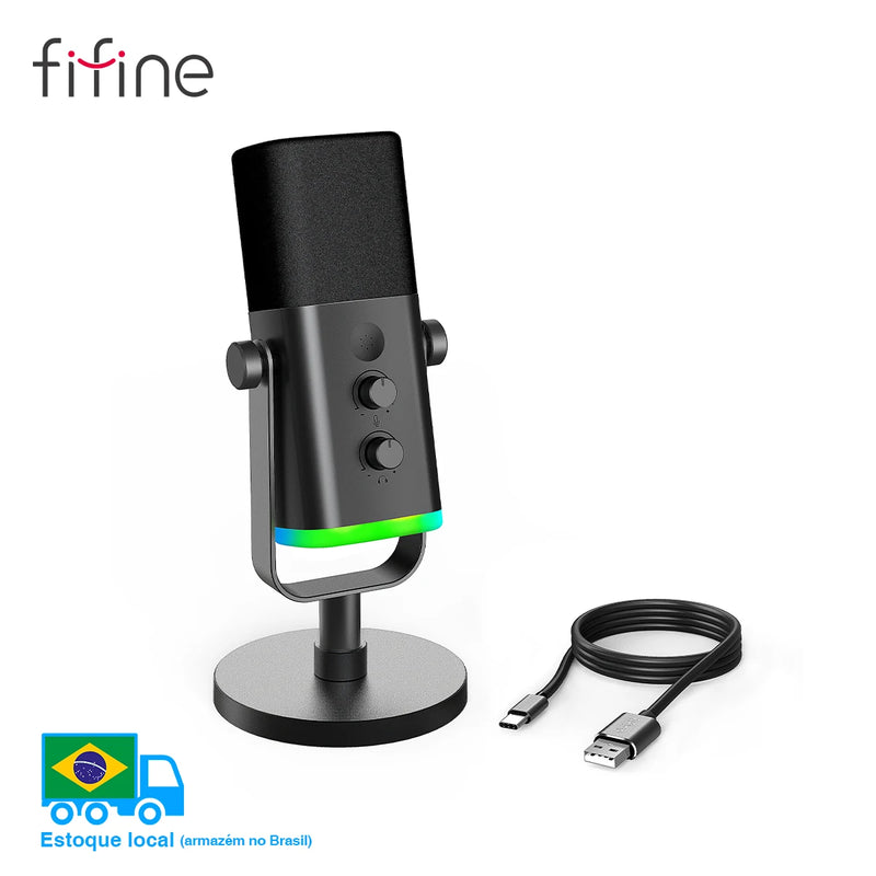 MICROFONE FIFINE AM8 – QUALIDADE PROFISSIONAL PARA SUA VOZ